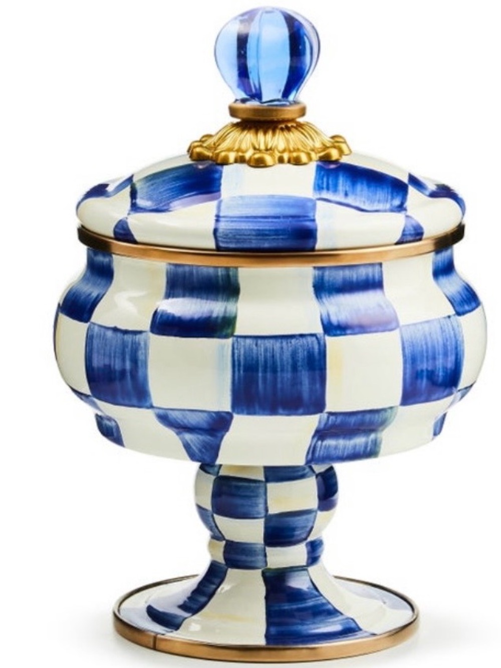 MacKenzie-Childs Royal Check Curiosity Pot